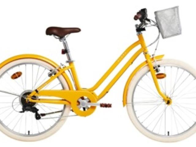 NEU Kinder City-Bike gelb (Chiquita), 6 Gang, 24 Zoll - 1